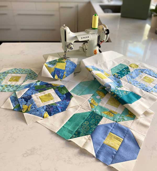 CT Robin Pickens Cottage Bleu Featherweight Blocks